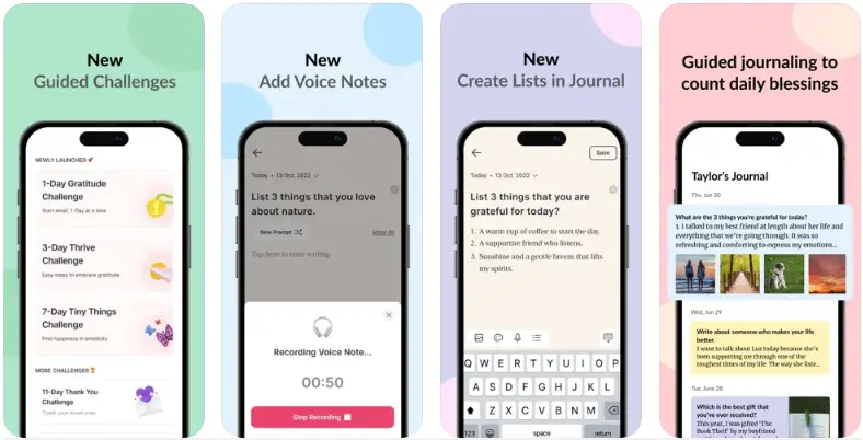 Gratitude Self-Care Journal Apps Like Self-Care Apps
