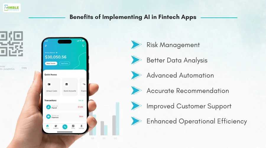 Benefits of Implementing AI in Fintech Apps