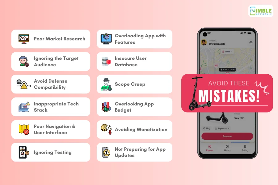 Top Mistakes to Avoid while Creating an e-Scooter App