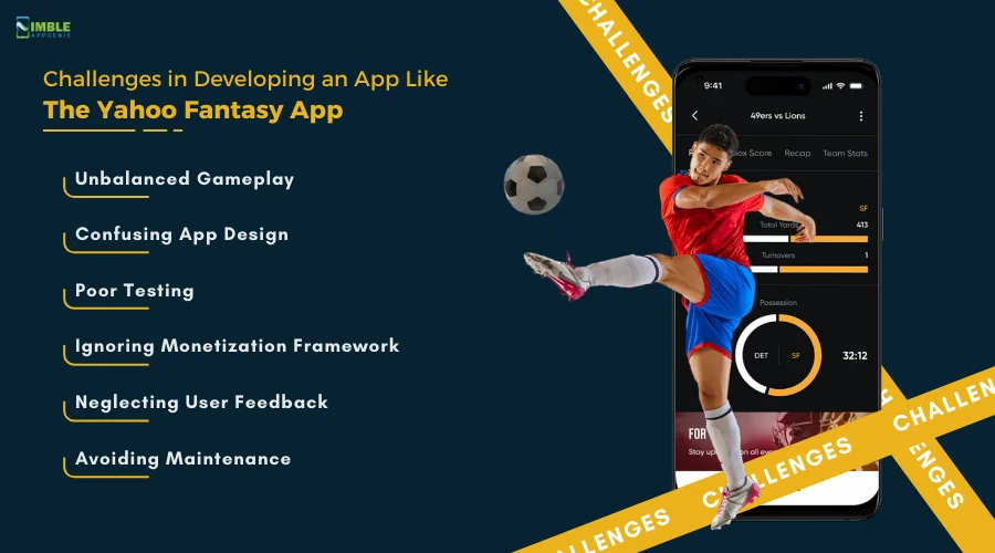 Challenges in developing an app like the Yahoo Fantasy App