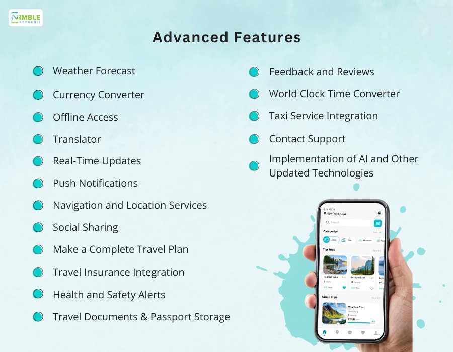 Advanced Features to include in travel apps